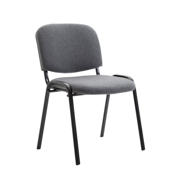 Set med 4 Ken besöksstolar i tyg - Grå - CLP - Samtida - Design - Inredning