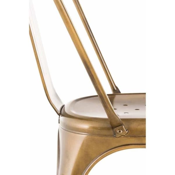 Benedikt stapelbara metallstolar - CLP - Set med 4 - Gul - Modern - Design