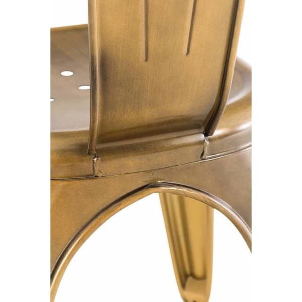 Benedikt stapelbara metallstolar - CLP - Set med 4 - Gul - Modern - Design