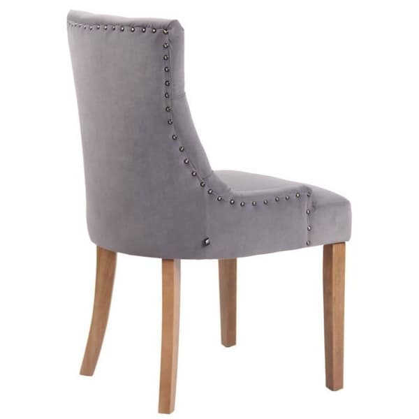 Aberdeen Velvet Dining Chair - CLP - Grå - Med armstöd - Modern design