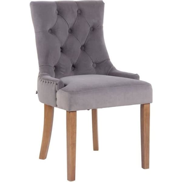 Aberdeen Velvet Dining Chair - CLP - Grå - Med armstöd - Modern design