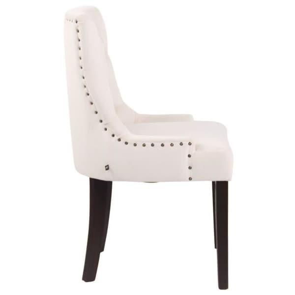 Aberdeen Velvet Dining Chair - Ljus eller mörk antik bas - Cream-antik