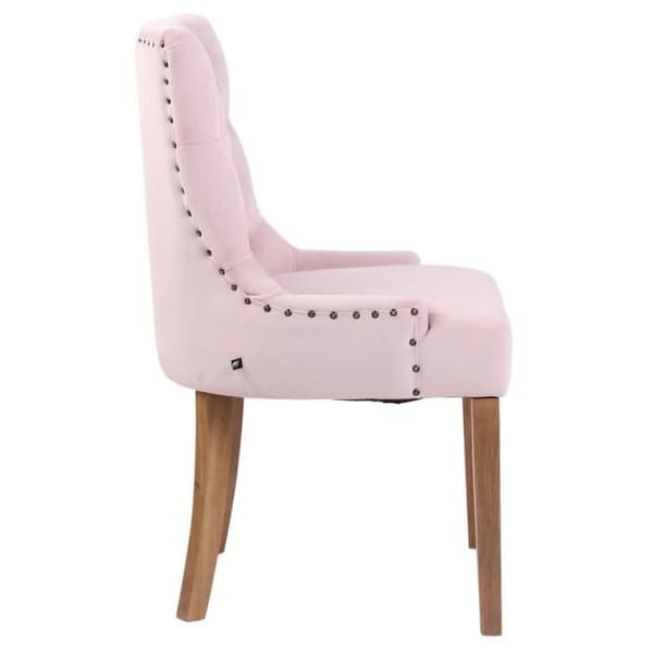 Aberdeen Velvet Dining Chair - CLP - Ljusrosa-antik - Med armstöd - Elegant design