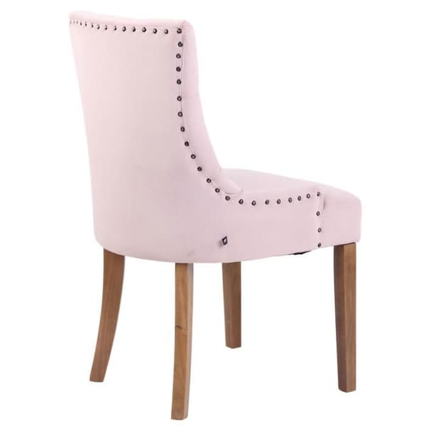 Aberdeen Velvet Dining Chair - CLP - Ljusrosa-antik - Med armstöd - Elegant design