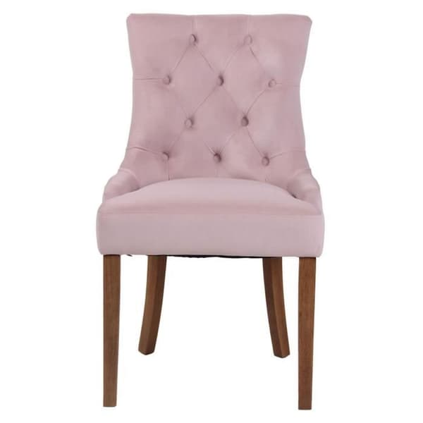 Aberdeen Velvet Dining Chair - CLP - Ljusrosa-antik - Med armstöd - Elegant design