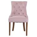 Miniatyrbild 2 av 4: Aberdeen Velvet Dining Chair - CLP - Ljusrosa-antik - Med armstöd - Elegant design