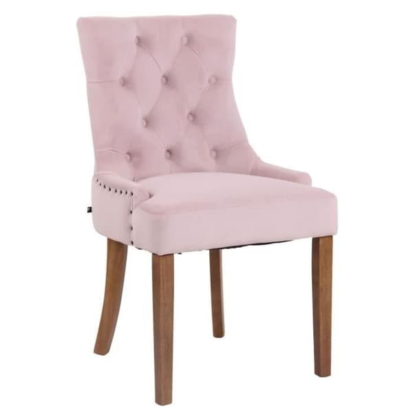 Aberdeen Velvet Dining Chair - CLP - Ljusrosa-antik - Med armstöd - Elegant design