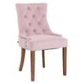 Miniatyrbild 1 av 4: Aberdeen Velvet Dining Chair - CLP - Ljusrosa-antik - Med armstöd - Elegant design