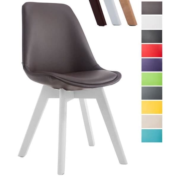 Matstol - CLP - Manado - Syntetiskt läder - Träben - Modern - 120 kg