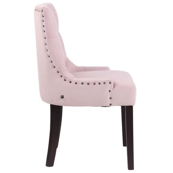 Aberdeen Velvet Dining Chair - Ljus eller Mörk Antik Bas - Antik Rosa