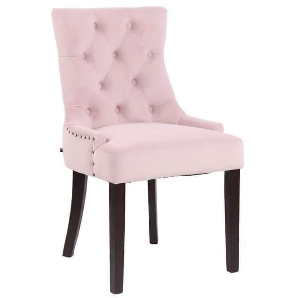 Aberdeen Velvet Dining Chair - Ljus eller Mörk Antik Bas - Antik Rosa