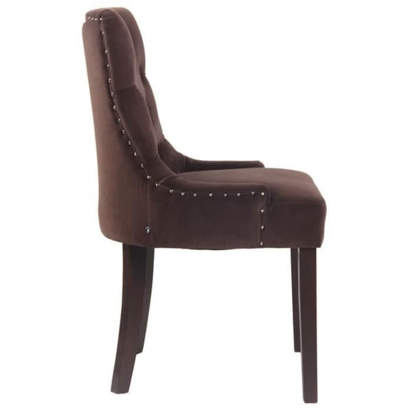 Aberdeen Velvet Dining Chair - CLP - Brun-Antik - Med armstöd - Elegant design