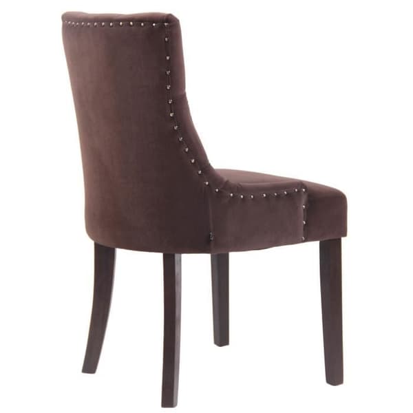 Aberdeen Velvet Dining Chair - CLP - Brun-Antik - Med armstöd - Elegant design
