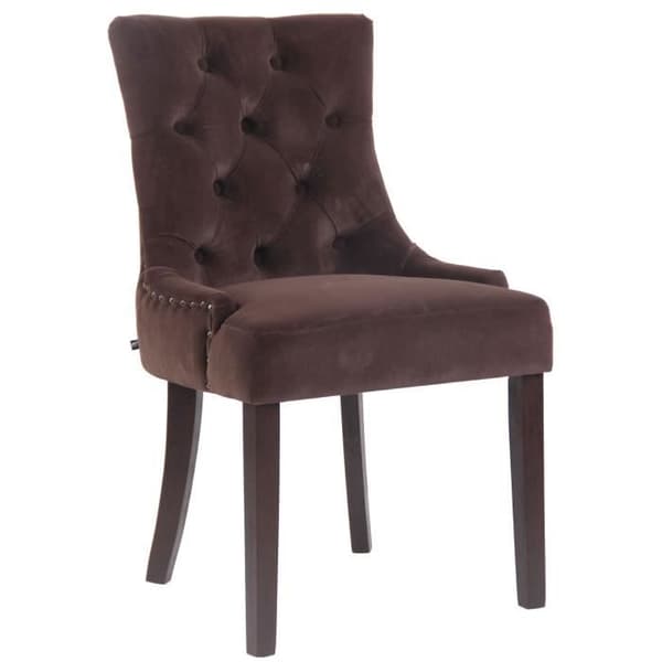 Aberdeen Velvet Dining Chair - CLP - Brun-Antik - Med armstöd - Elegant design