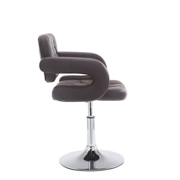 Dublin Faux Leather Lounge Chair - CLP - elegant och vridbar - Brun
