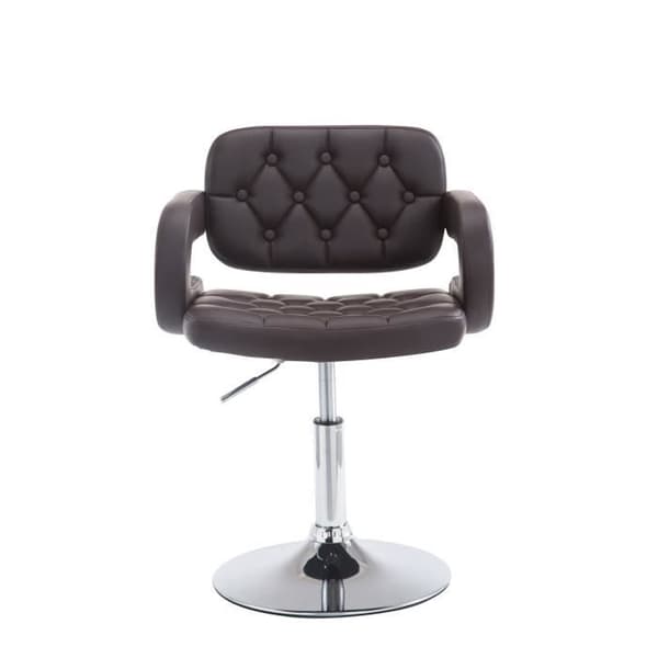 Dublin Faux Leather Lounge Chair - CLP - elegant och vridbar - Brun