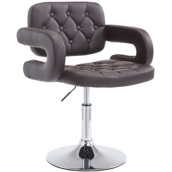 Dublin Faux Leather Lounge Chair - CLP - elegant och vridbar - Brun