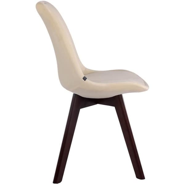 Besöksstol - CLP - Borneo V2 - Sammet - Cream-Walnut