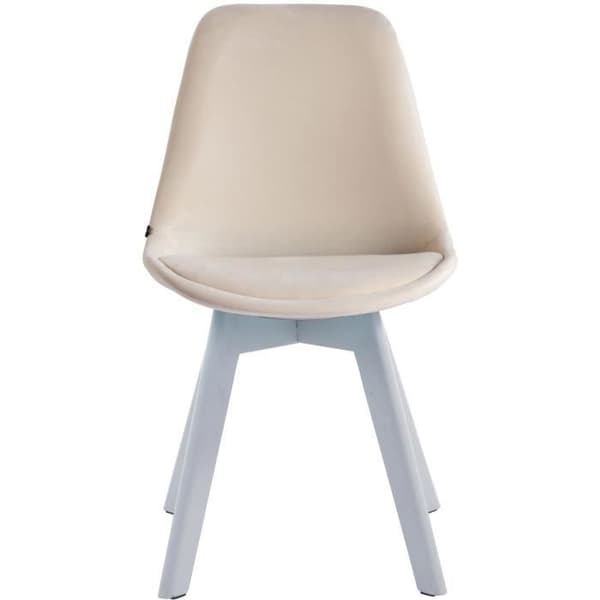 Borneo V2 Velvet Visitor Chair - Gräddvit - Inomhus - Vuxen - Samtida - Design
