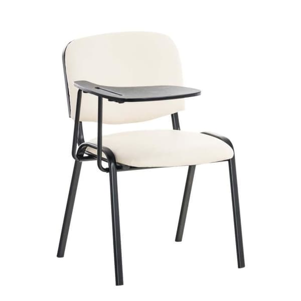 Besöksstol - CLP - Ken - Faux - Cream - Fällbar hylla