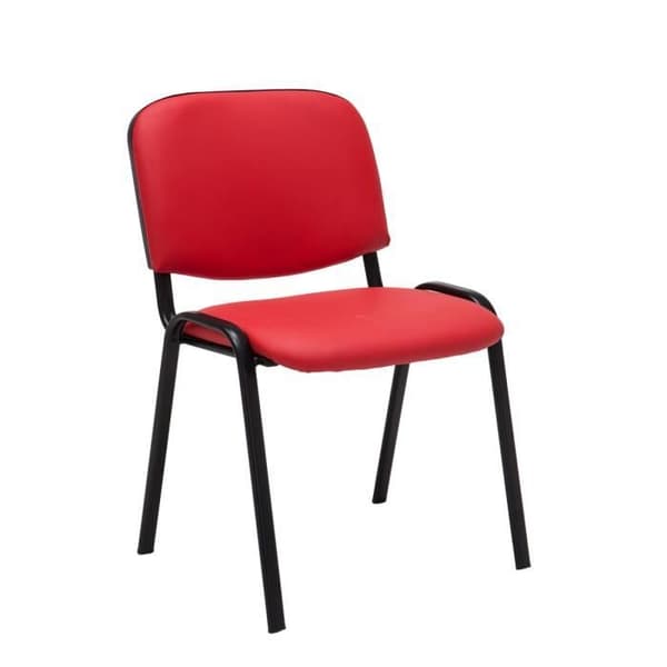 Ken Visitor Chair - CLP - Röd - Faux - Inomhus - Metall - 1 sits