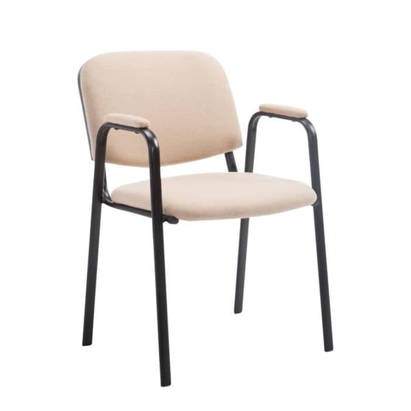 Besöksstol - CLP - Ken Pro - Tyg - Beige - Med armstöd