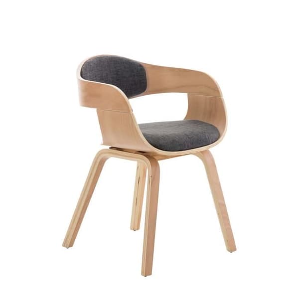 Kingston stol i retrotyg - CLP - Natur - Ljusgrå - Med armstöd - Interiör - Modern - Design
