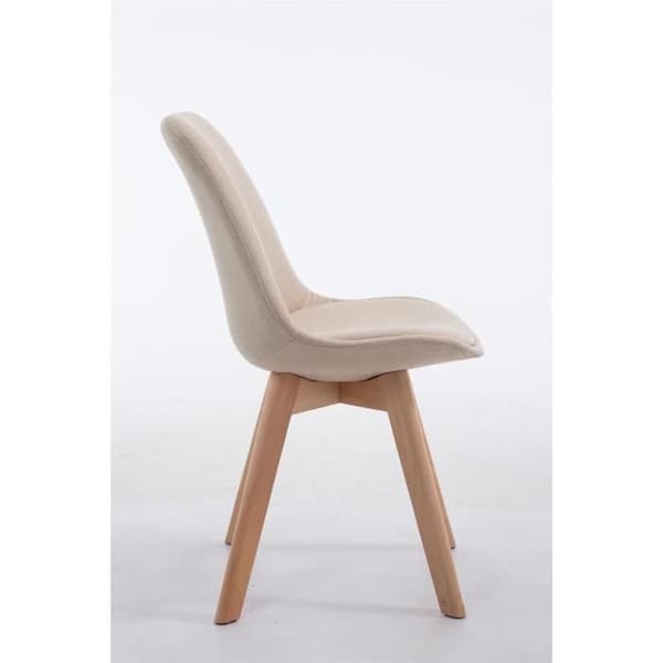 Borneo V2 besöksstolstyg - Cream-Nature - CLP - Modernt - Design - Massivt trä