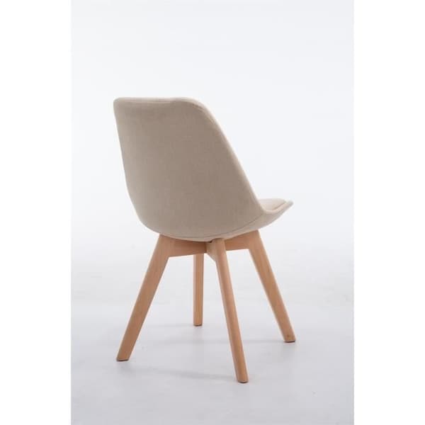 Borneo V2 besöksstolstyg - Cream-Nature - CLP - Modernt - Design - Massivt trä
