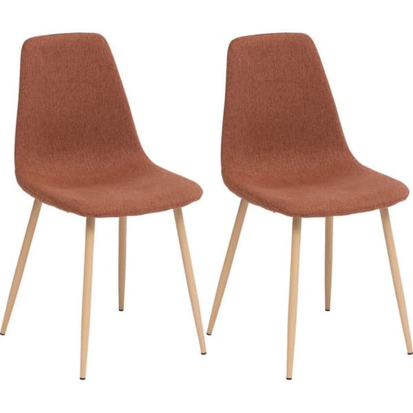 Set med 2 stolar i vintage stil "Marylin" med metallben i bokimitation Atmosphera