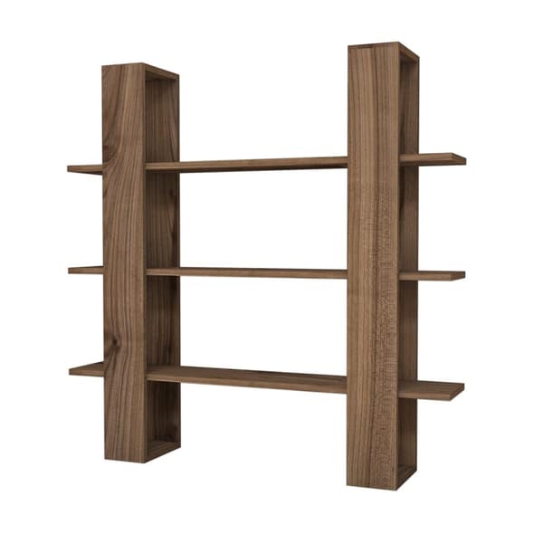 Chic Home Alvar kirjahylly 120x23,2xK120 cm, tummanruskea