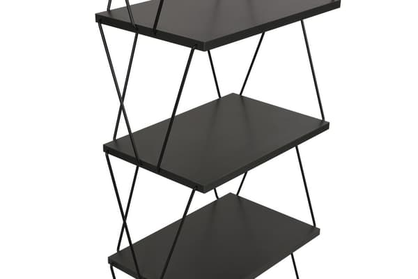 Chic Home Amalia hyllykkö 48x31xK165 cm, antrasiitti/musta