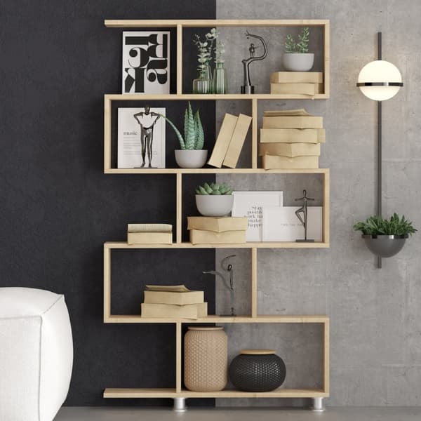 Chic Home Jarno kirjahylly 90x20xK156 cm, vaaleanruskea