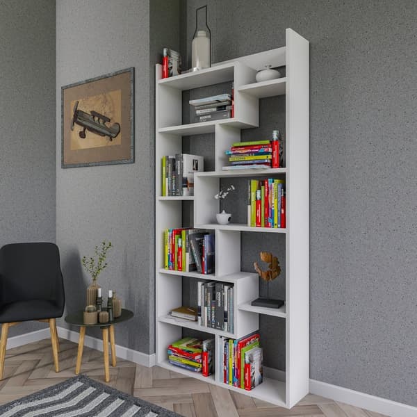 Chic Home Kukka kirjahylly 90x22xK182 cm, valkoinen