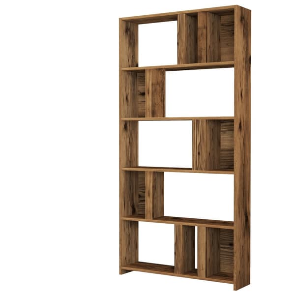 Chic Home Lenni kirjahylly 90x20xK180 cm, ruskea