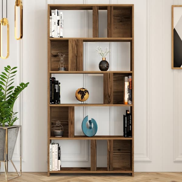 Chic Home Lenni kirjahylly 90x20xK180 cm, ruskea