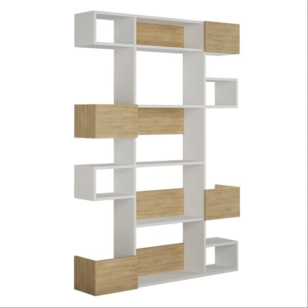 Chic Home Niita hyllykkö 120x25xK171 cm, beige/valkoinen