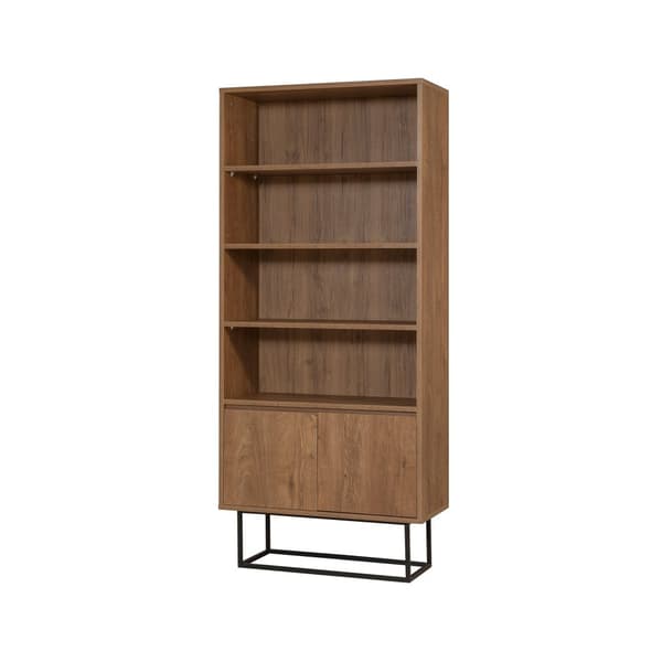 Chic Home Reetta kirjahylly 80x36xK182 cm, tummanruskea/musta