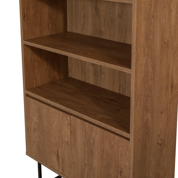 Chic Home Reetta kirjahylly 80x36xK182 cm, tummanruskea/musta