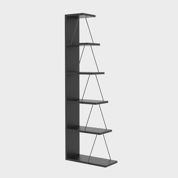 Chic Home Taimi kirjahylly 50x22xK150 cm, antrasiitti/musta