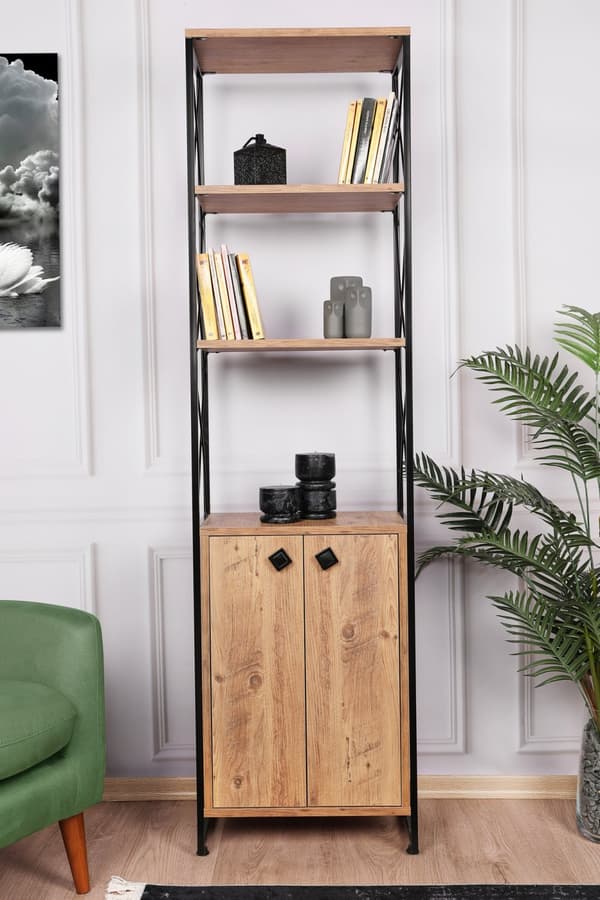 Chic Home Timi kirjahylly 49x30xK180 cm, vaaleanruskea