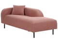 Miniatyrbild 4 av 11: Schäslong 2-sits Rosa Bouclé Vänstervänd Överkast Kuddar Retro Minimalistisk