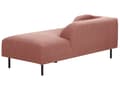 Miniatyrbild 7 av 11: Schäslong 2-sits Rosa Bouclé Vänstervänd Överkast Kuddar Retro Minimalistisk