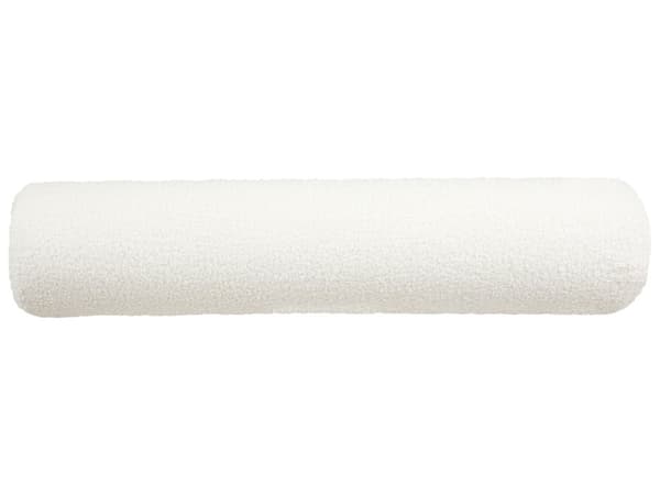 Daybed Hvid Boucle 180 x 70 cm 1 Personers Dagseng Chaiselong med Pølsepude til Stue og Soveværelse