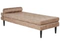 Miniatyrbillede 1 af 11: Daybed Taupe Velour 180 x 70 cm 1 Personers Dagseng Chaiselong med Pølsepude til Stue og Soveværelse
