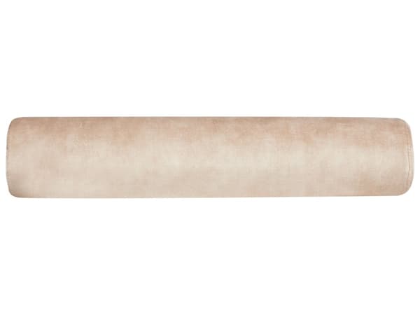 Daybed Beige Velour 180 x 70 cm 1 Personers Dagseng Chaiselong med Pølsepude til Stue og Soveværelse