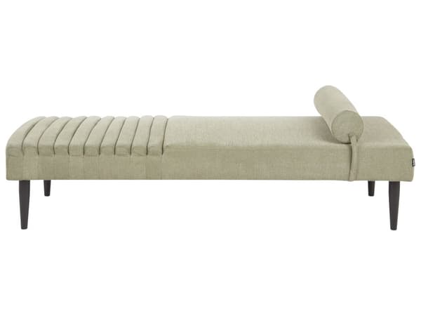 Daybed Grøn Polyester 180 x 70 cm 1 Personers Dagseng Chaiselong med Pølsepude til Stue og Soveværelse