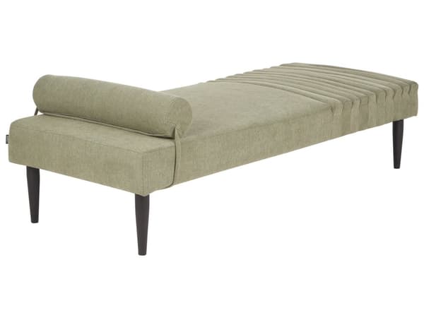 Daybed Grøn Polyester 180 x 70 cm 1 Personers Dagseng Chaiselong med Pølsepude til Stue og Soveværelse