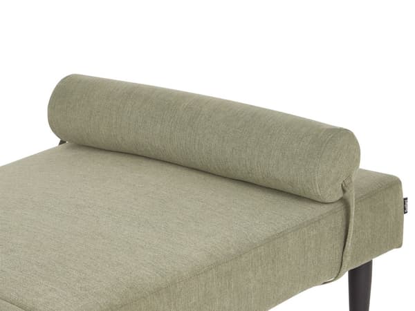 Daybed Grøn Polyester 180 x 70 cm 1 Personers Dagseng Chaiselong med Pølsepude til Stue og Soveværelse