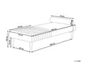 Miniatyrbillede 3 af 11: Daybed Beige Polyester 180 x 70 cm 1 Personers Dagseng Chaiselong med Pølsepude til Stue og Soveværelse